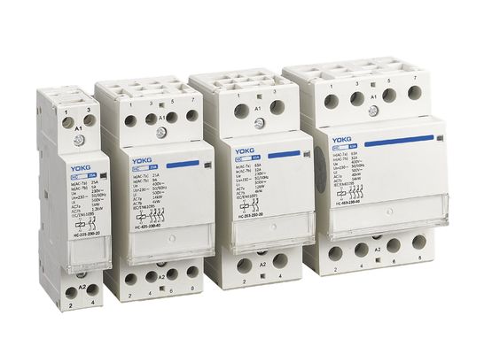 качество  3 Mini Modular Din Rail Mounted Contactor 2 Pole 25A 63A Household 4 Pole Фабрика