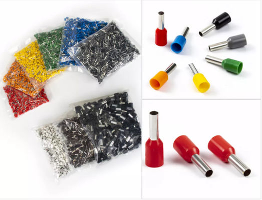 качество  Copper Brass E1018 Pre Insulated Crimping Terminal Ferrule AWG 18 Wire Connector Фабрика